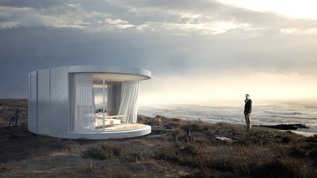 Take in The Views With This Prefabricated Curved Glass Sliding Doors - Featured Image