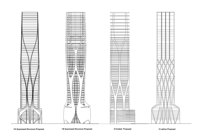 Zaha Hadid presenta planimetría estructural del proyecto 1000 Museum en Miami - Imagen Principal