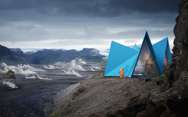 Striking Easily Assembled Cabins Will become Symbols for Shelter and Safety Along Remote Trekking Paths  - Sustainability