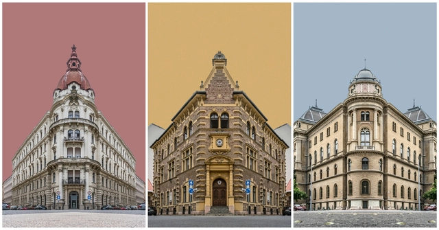 Série fotográfica cria falsas simetrias na arquitetura de Budapeste - Imagem de Destaque