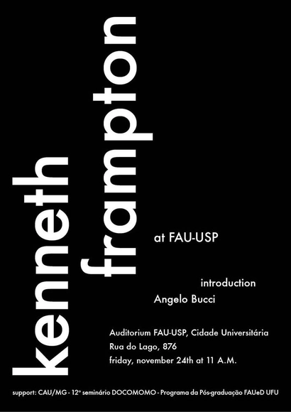 Kenneth Frampton na FAU-USP - Imagem de Destaque