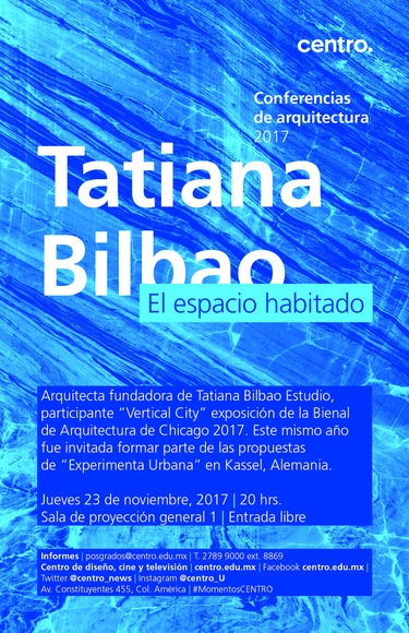 Conferencia Tatiana Bilbao en CENTRO - Imagen Principal