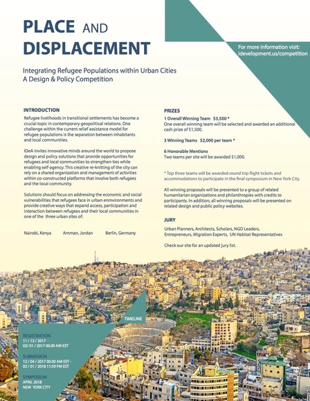Call for Entries: "Integrating Refugee Populations within Cities" - Place & Displacement Design & Policy Competition - Featured Image