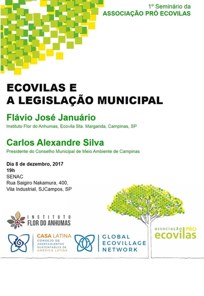 Ecovilas e a legislação Municipal, 1o Seminário da Associação Pró Ecovilas de SJCampos, SP. - Imagem de Destaque
