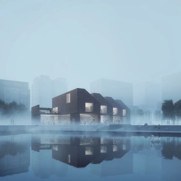 Reiulf Ramstad Arkitekter divulga proposta para biblioteca no subúrbio de Londres - Imagem de Destaque