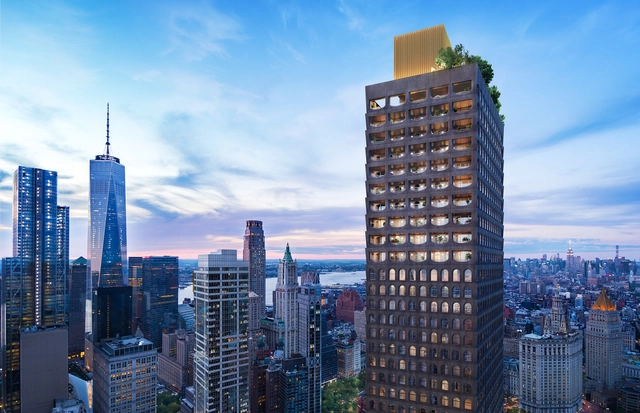 Adjaye 公布纽约超高层住宅效果图，以超浑厚混凝土拱门致敬经典 - 主图