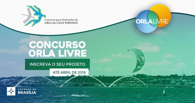 Inscrições abertas para o concurso de projeto para a orla do Lago Paranoá em Brasília - Imagem de Destaque