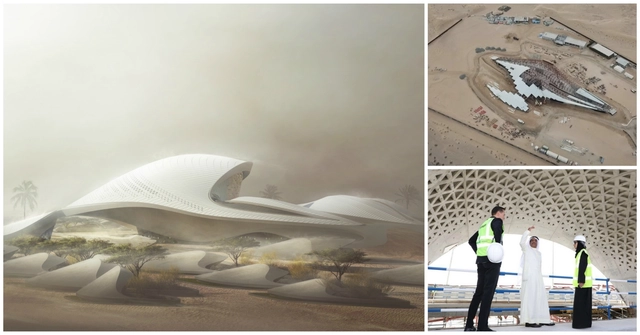 Obras da nova sede da Bee’ah por Zaha Hadid Architects chegam à reta final - Imagem de Destaque
