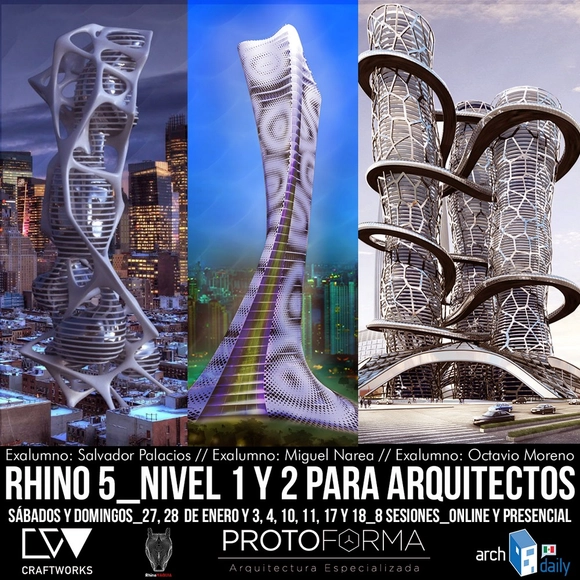 Rhinoceros 5.0 para Arquitectos - Curso básico y avanzado - Imagen Principal