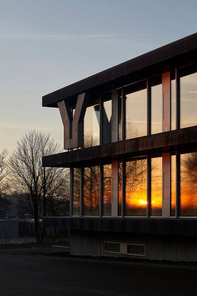 New R&D Building - Dynaudio A/S / Frost Larsen Architects - Offices, Facade, Column, Beam