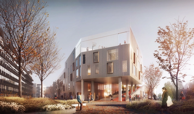 C.F. Møller Wins Competition for Active-Learning School in Copenhagen - Dining Hall