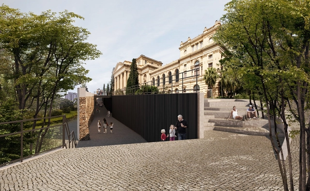 2º lugar no concurso para o Museu Paulista, por Pires Giovanetti e Guardia + Metropole Arquitetos - Imagem de Destaque