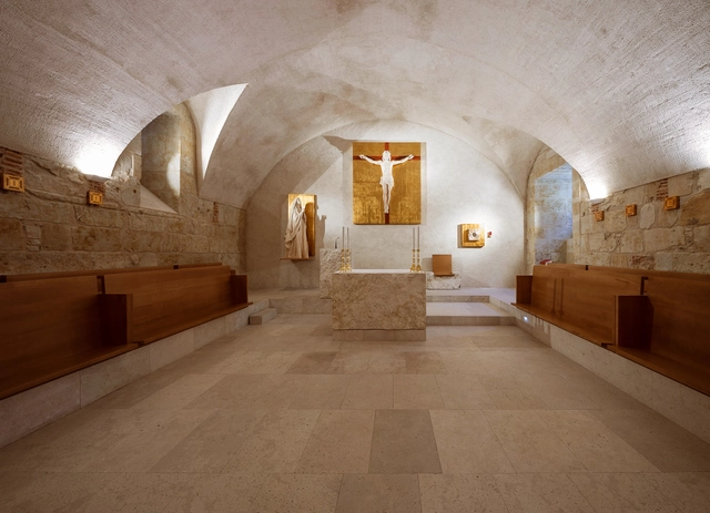 Capilla Universidad Pontificia de Salamanca / Pablo Guillén Llanos - Remodelaciones, Arco, Arcada, Pilares