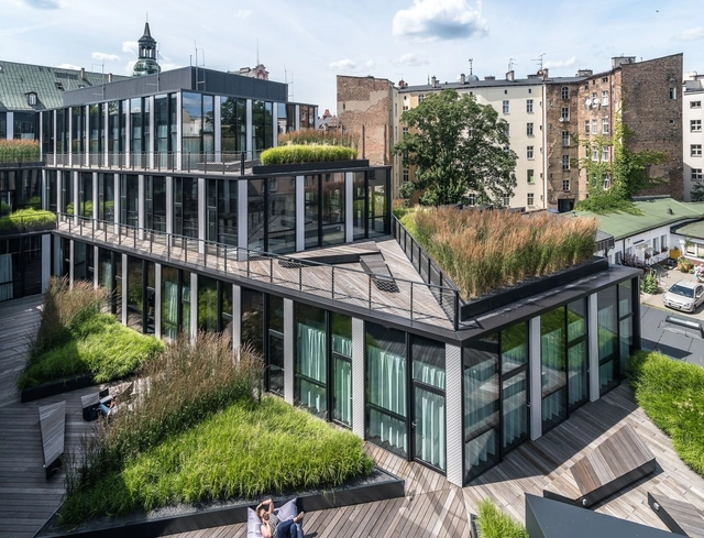 Office Building in Za bramką Street/ Ultra Architects - Institutional Buildings, Garden, Facade, Cityscape