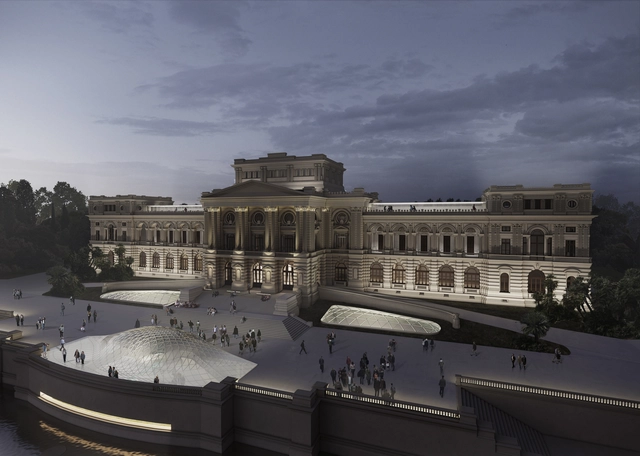 3º lugar no concurso para o Museu Paulista, por Vigliecca & Associados - Imagem de Destaque