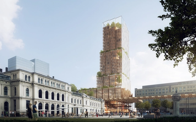 Reiulf Ramstad Arkitekter and C.F. Møller Win Competition for Mixed-Use Tower at Oslo Central Rail Station - Featured Image