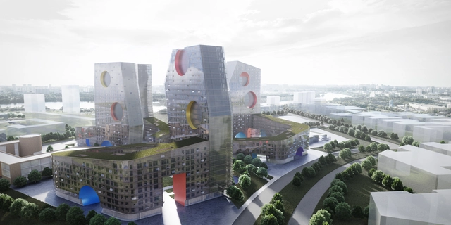 Steven Holl Architects crea nuevo proyecto residencial en antiguo campo de aviación en Moscú - Imagen Principal