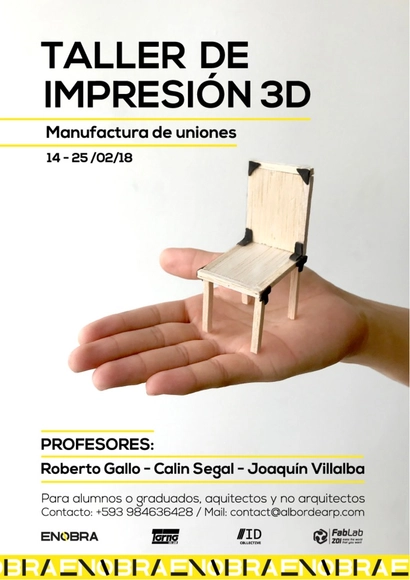 Taller de impresión 3D: manufactura de uniones en plástico - Imagen Principal