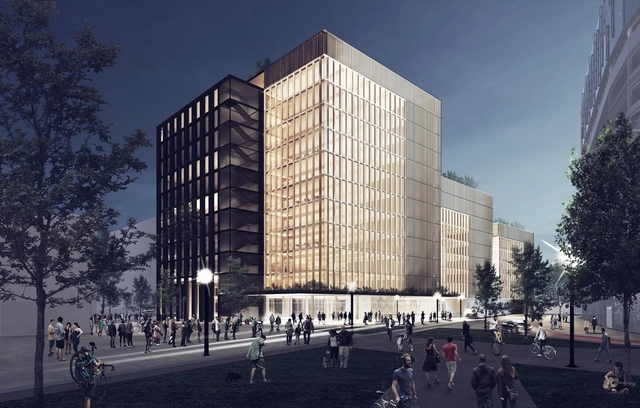Newark albergará el edificio corporativo en madera más grande de Estados Unidos - Imagen Principal