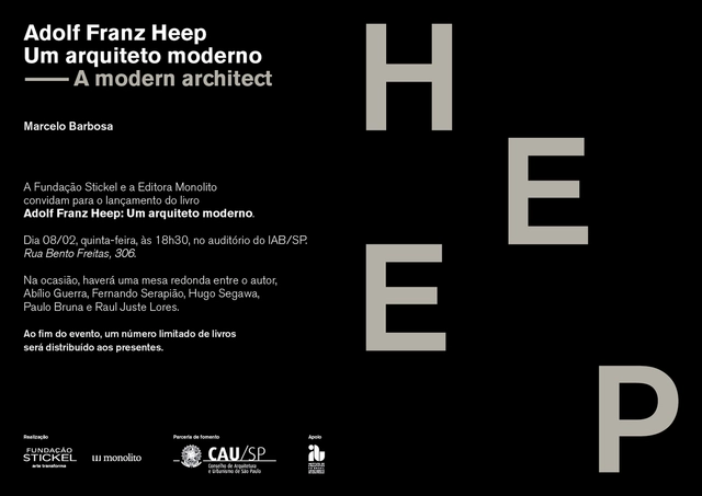 Lançamento do livro "Heep: um arquiteto moderno" no IAB-SP - Imagem de Destaque