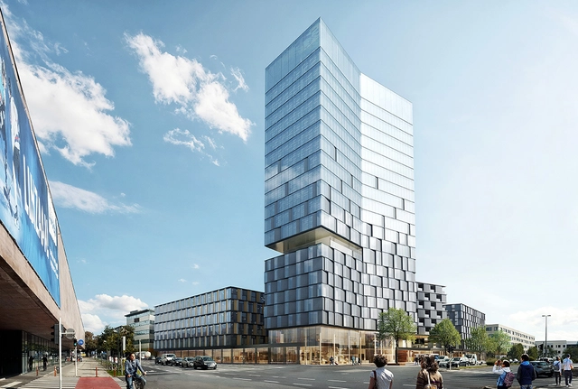 Zechner & Zechner Create a Mixed-Use Complex Beside Peter Behrens' Modernist Icon - Featured Image