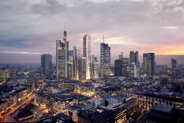 UNStudio divulga novas imagens de seu arranha-céu em Frankfurt  - Imagem de Destaque