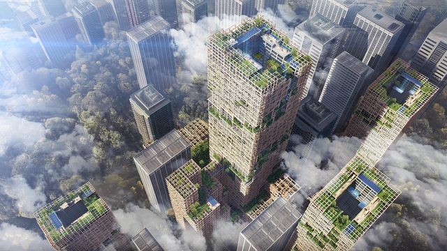 Japón construirá rascacielos de madera de 350 metros de alto para 2041 - Imagen Principal