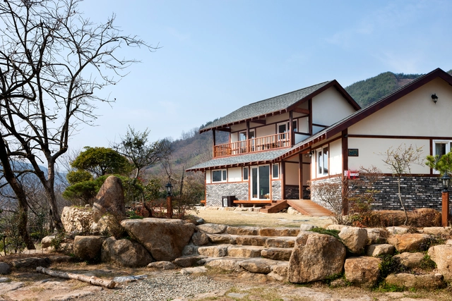 Juck-e-jae in Hadong / studio_GAON - Houses, Garden, Stairs, Facade
