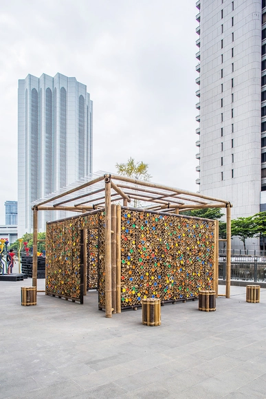Muros permeables de bambú para un pabellón urbano en Malasia - Imagen Principal