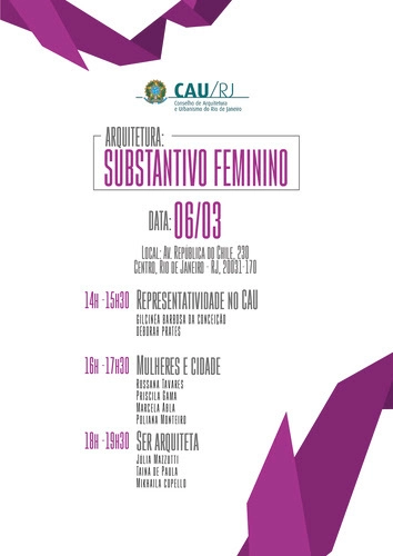 CAU-RJ promove debate “Arquitetura: substantivo feminino”  - Imagem de Destaque