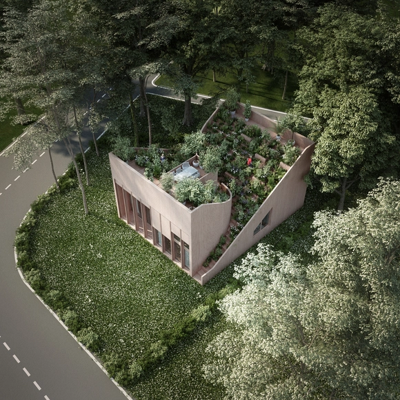 Architecture That Can Feed You: Penda's Yin & Yang House Addresses Our Detachment With Food - Sustainability & Green Design, Garden, Facade