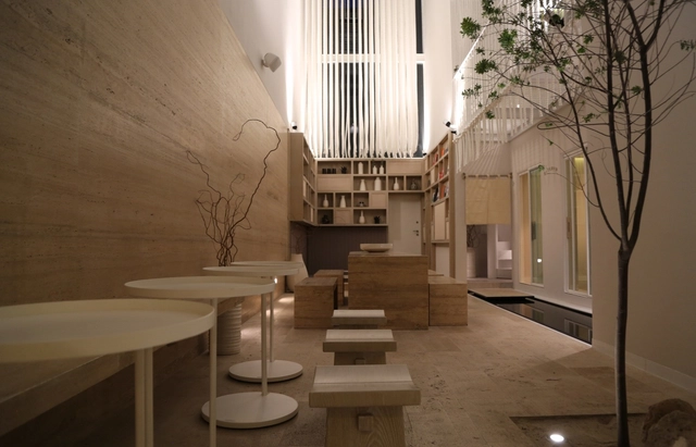 RYO KAN MX / GLVDK STUDIO - Alojamiento, Escaleras, Fachada, Barandas, Mesas