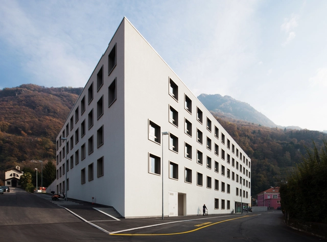 Nursing and Retirement Home Bellinzona / Studio Gaggini + Nicola Probst Architetti - Extension, Facade