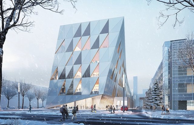 Perkins + Will vence concurso para edifício da Universidade de York em Toronto com fachada prismática - Imagem de Destaque
