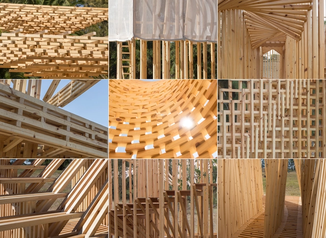 Las estructuras de madera construidas por estudiantes en Hello Wood Argentina 2018 - Imagen Principal