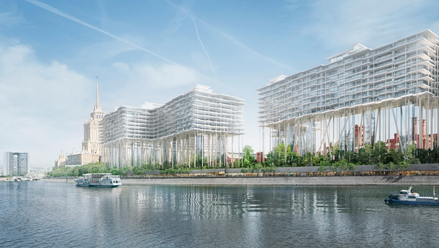 Herzog & de Meuron projeta "arranha-céu horizontal" sobre uma antiga cervejaria em Moscou - Imagem de Destaque