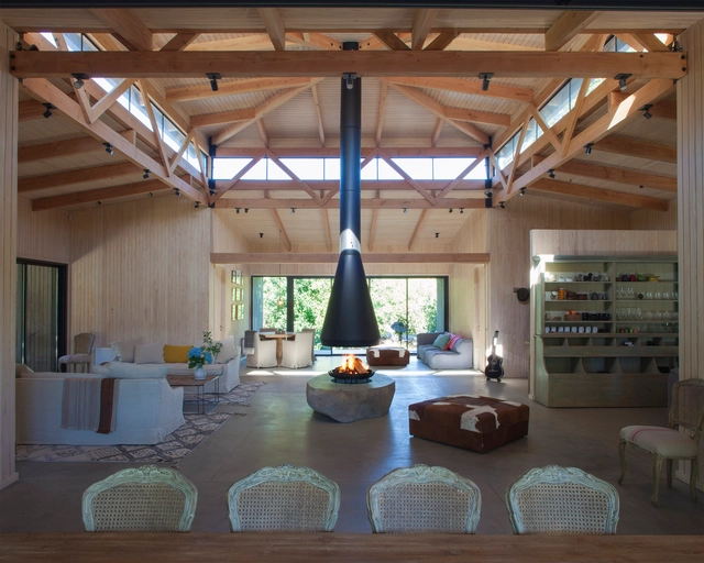 Casas Mellizas / Olimpia Lira - Casas, Cocina, Fijación Vigas, Mesas, Sillas