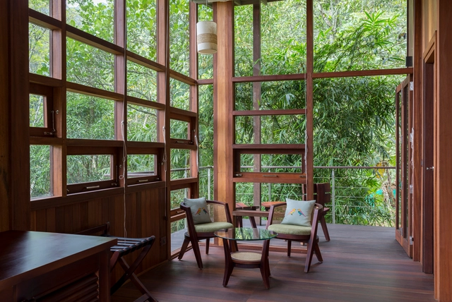 Cardamom Club / Kumar La Noce - Cabins & Lodges, Door, Beam, Arch, Table, Chair, Forest