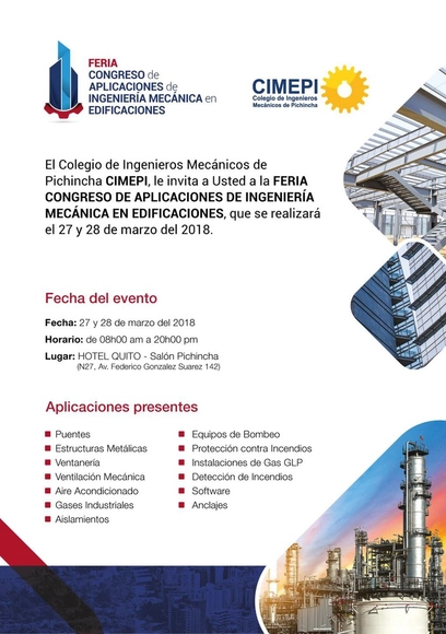Primera Feria Congreso de Aplicaciones de Ingeniería Mecánica en Edificaciones - Imagen Principal