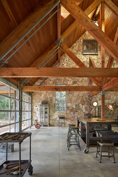 Barn at Critter Creek / Furman + Keil Architects - Barn, Beam, Table, Chair