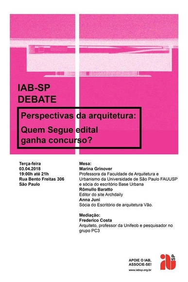 Quem segue edital ganha concurso? IABsp Debate Concursos de Arquitetura - Imagem de Destaque