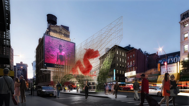 ODA Unveils Images of Bamboo-Inspired "Dragon Gate" for New York's Chinatown - Featured Image