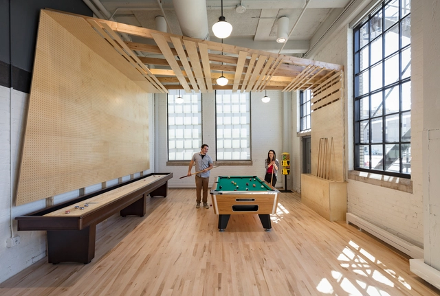 Warren Distribution / BVH Architecture - Interior Photography, Refurbishment, Table, Bench