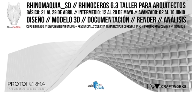 RhinoMAQUIA SD // Rhinoceros 6.0 Para Arquitectos - Imagen Principal