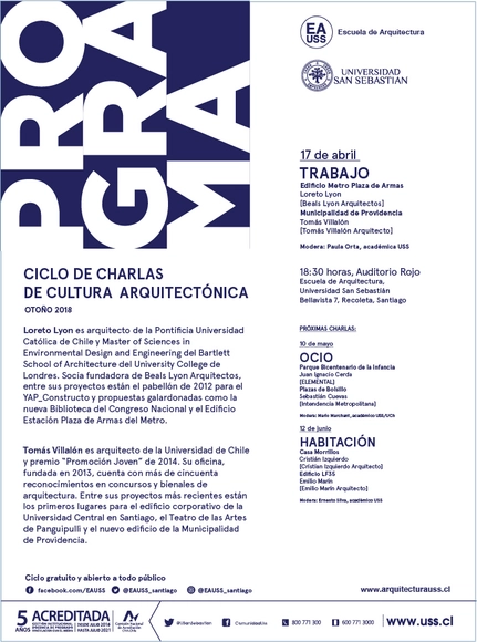 PROGRAMA: Loreto Lyon y Tomás Villalón | CCCA USS | Otoño 2018 - Imagen Principal
