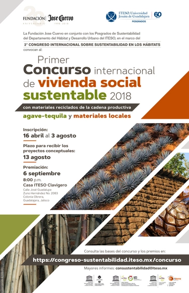 1er. Concurso internacional para el proyecto conceptual de vivienda social sustentable, con materiales reciclados de la cadena productiva agave-tequila y materiales locales. - Imagen Principal
