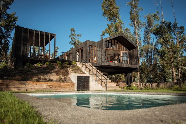 Casa Rapel / Bauer Arquitectos - Casas, Jardín, Escaleras, Puerta, Fachada