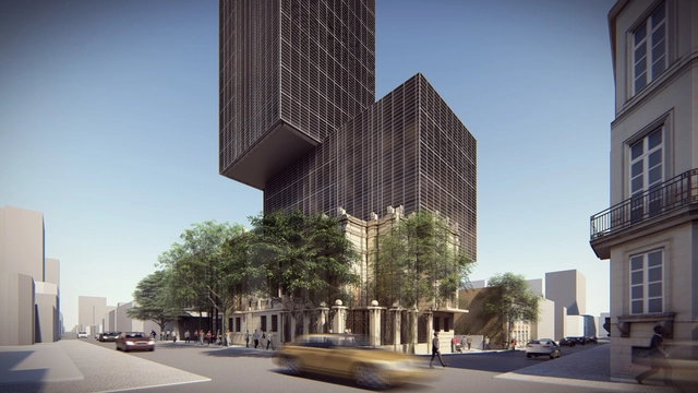 TDA + asociados diseñará las oficinas centrales del Banco Nacional de Fomento (BNF) en Paraguay - Fachada, Urbano
