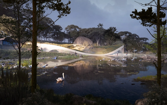 3XN & GERNER GERNER PLUS 公布维也纳波浪形水族馆竞赛方案 - 主图