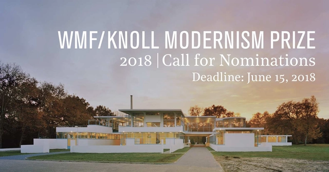Nominations Now Open for the 2018 World Monuments Fund/Knoll Modernism Prize - Featured Image